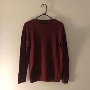ZARA Long Sleeve Burgundy Knit